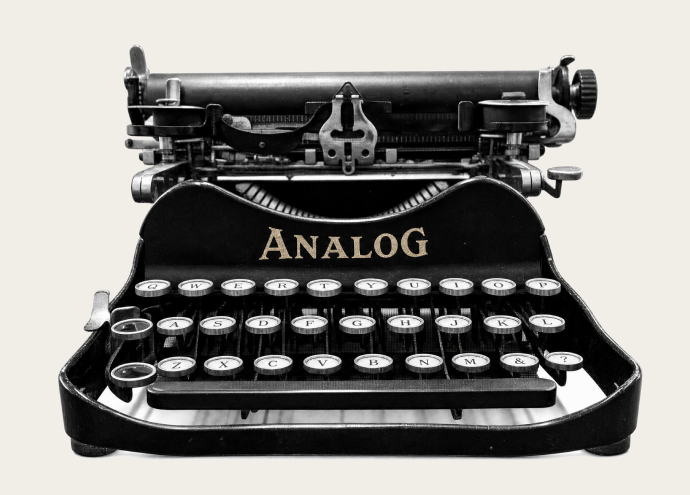 Graphic of the Analog typewriter